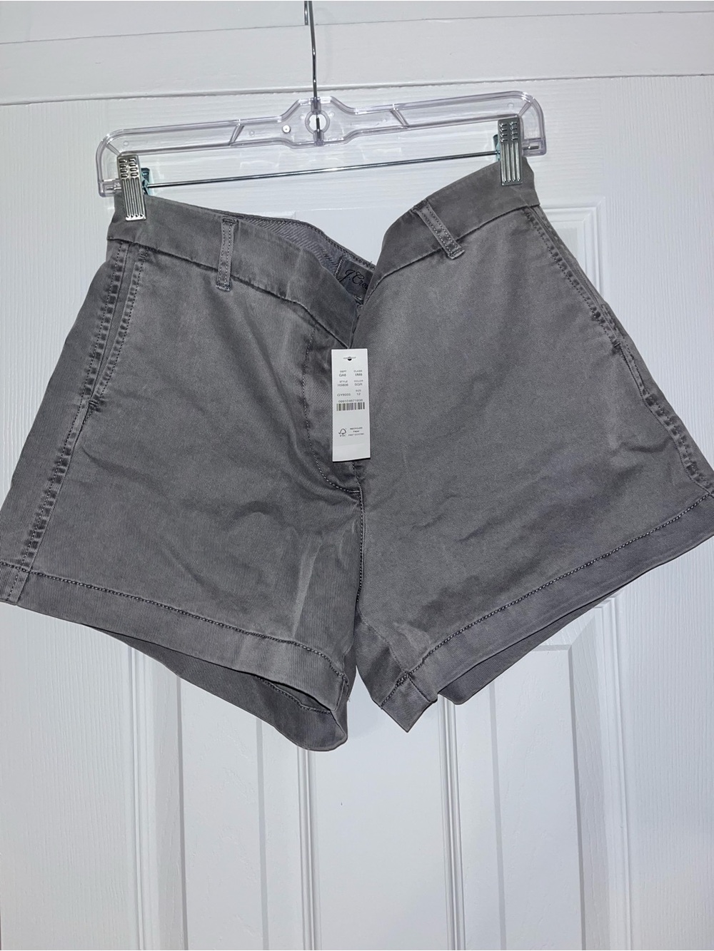 J. Crew Gray High-Rise 4inch Chino Shorts